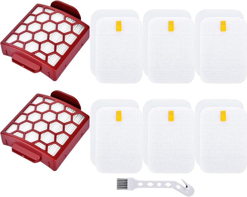 Artraise Filter Replacement for Shark NV255 NV251 NV151 ZU62 ZU60 ZU51 Navigator Zero-M Self-Cleaning Brushroll Pet Pro Vacuum, Part #1238FT60 & 1239FT60, 2 HEPA Filters 6 Foam 6 Felt Kit (Red) - Image 1